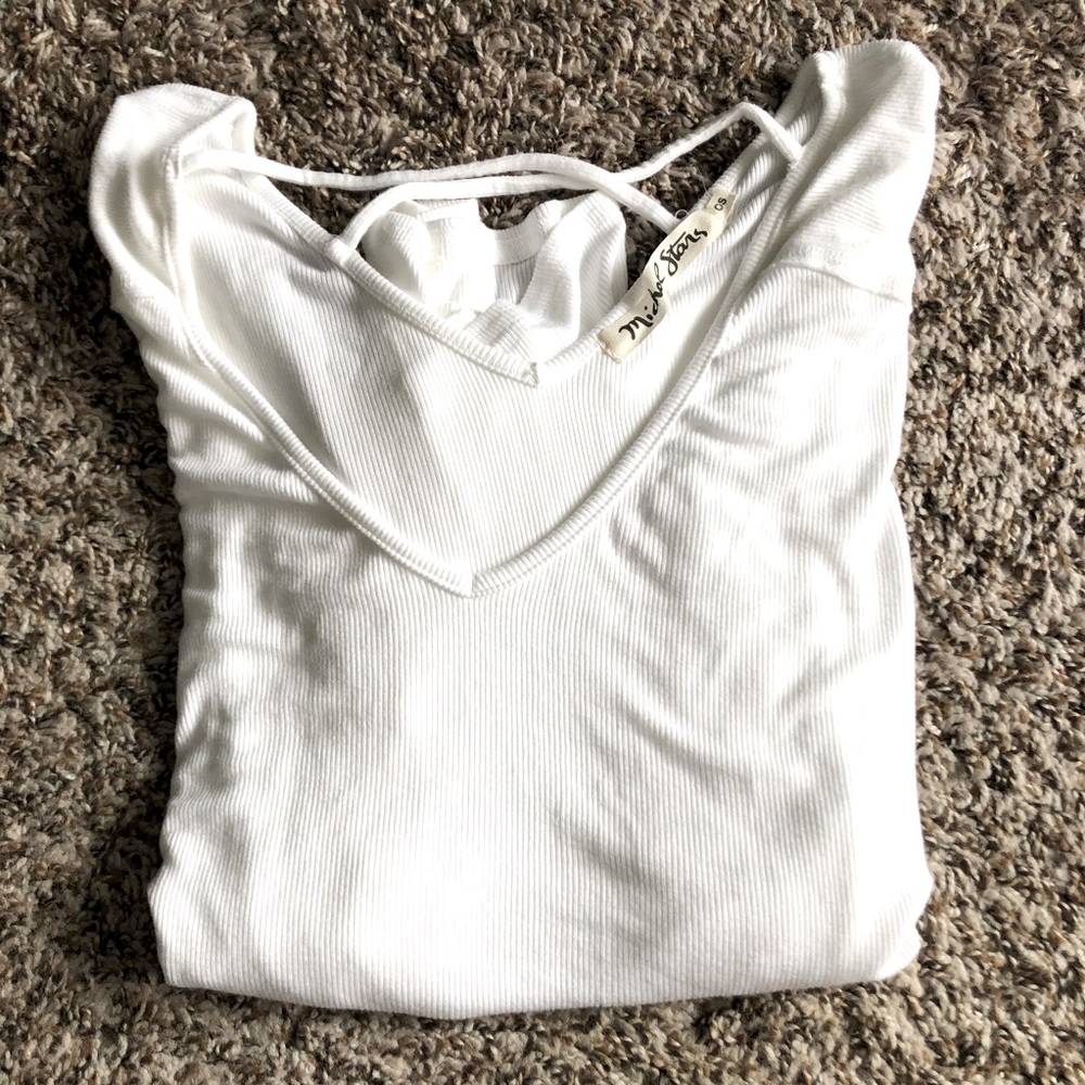 NWOT Michael Stars one size criss cross tee